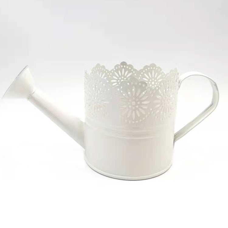 Openwork powder-coated galvanized garden bucket